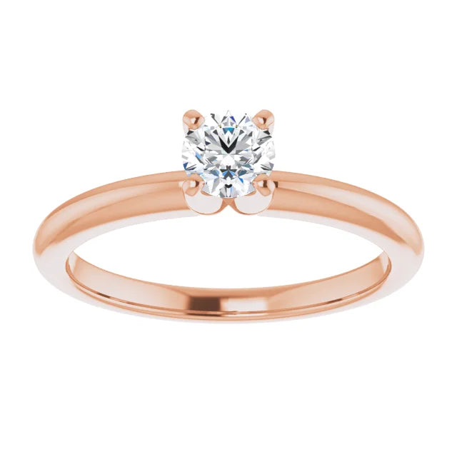 Round 1/3 CT Lab-Grown Diamond Classic Solitaire Ring