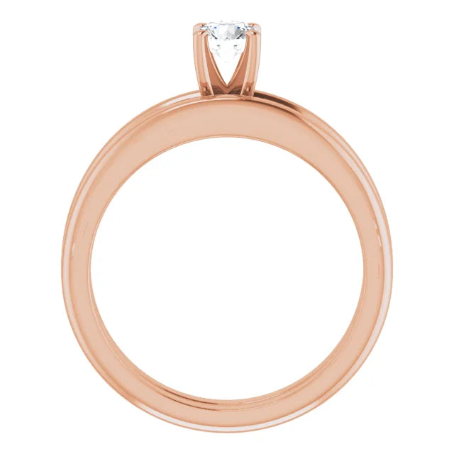 Round 1/3 CT Lab-Grown Diamond Classic Solitaire Ring