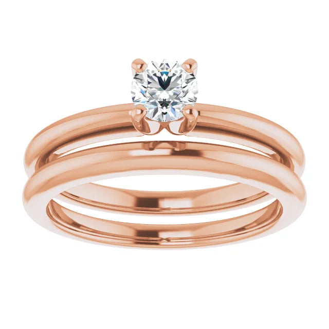 Round 1/3 CT Lab-Grown Diamond Classic Solitaire Ring