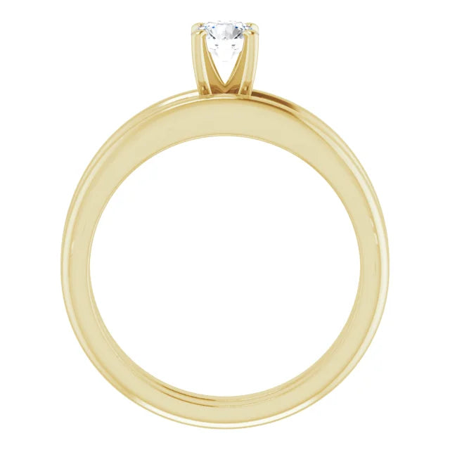 Round 1/3 CT Lab-Grown Diamond Classic Solitaire Ring