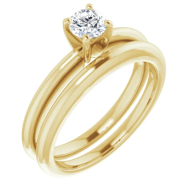 Round 1/3 CT Lab-Grown Diamond Classic Solitaire Ring