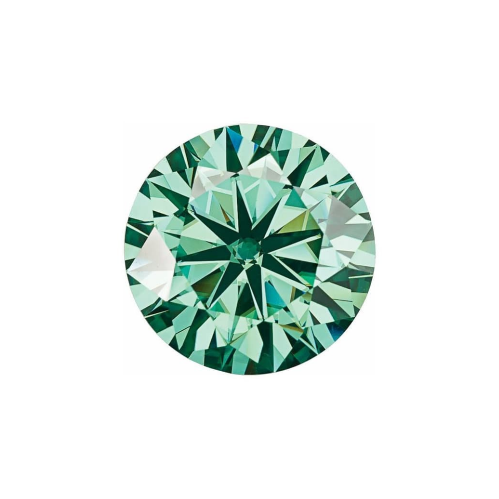 Round Moissanite Fancy Green