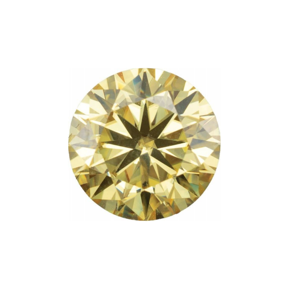 Round Moissanite Fancy Yellow