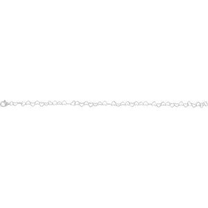 Sterling Silver Heart Chain Bracelet