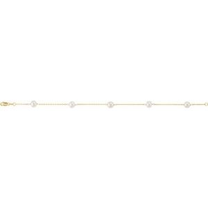 Cultured Freshwater White Pearl 5-Station Bracelet