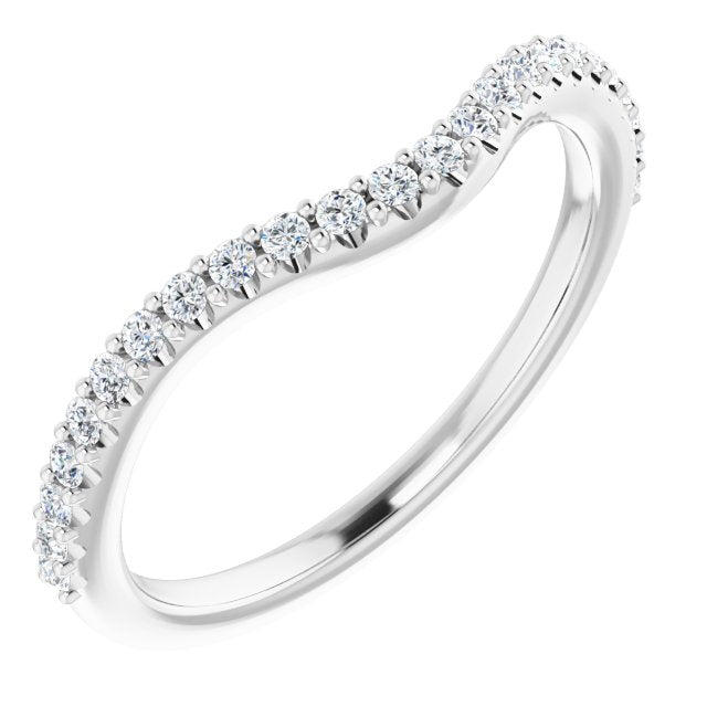 Moissanite Accented Halo Wedding Band (band only)