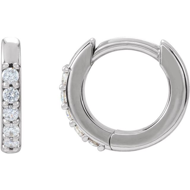 Huggies Moissanite Hoop Earrings