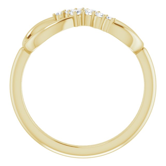 Accented Infinity Inspired Natural Diamond Ring