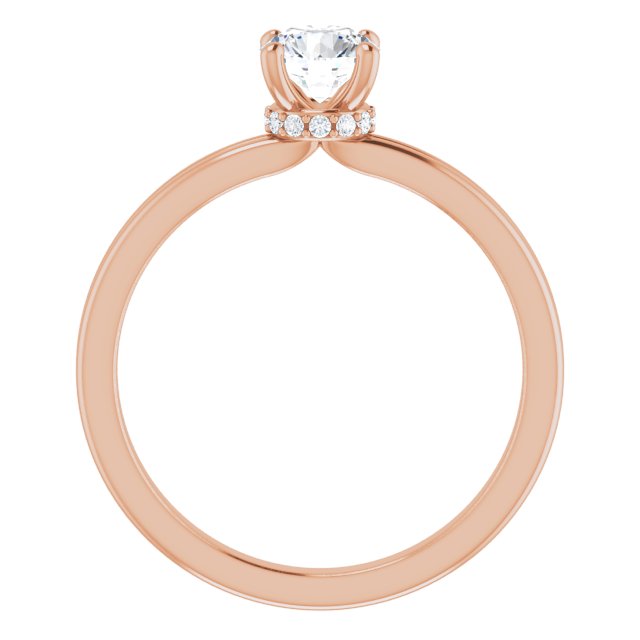 Round Accented Moissanite Solitaire Ring