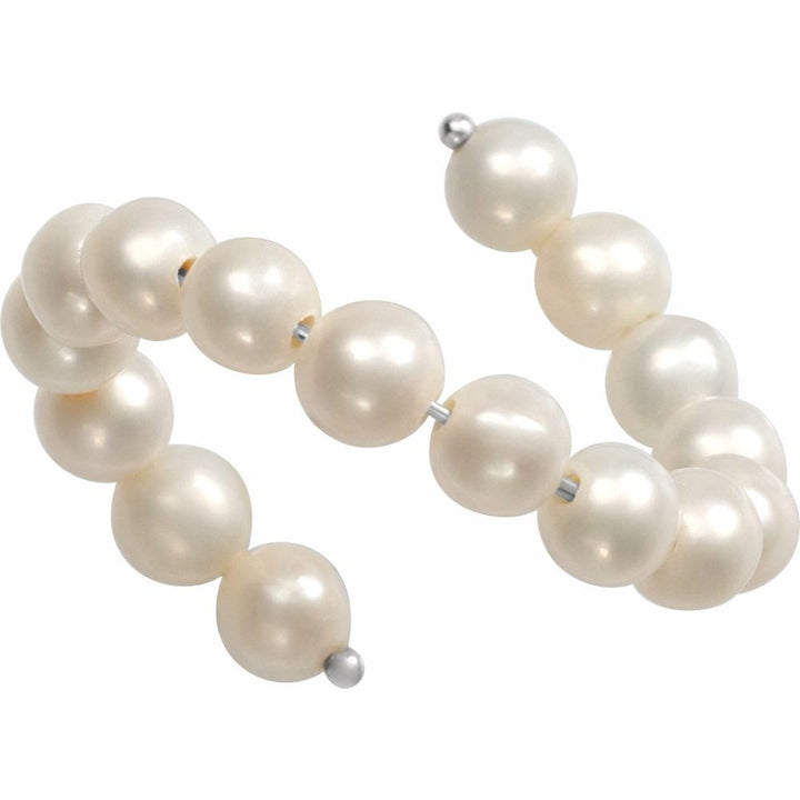 Sterling Silver Cultured White Freshwater Pearl Ring