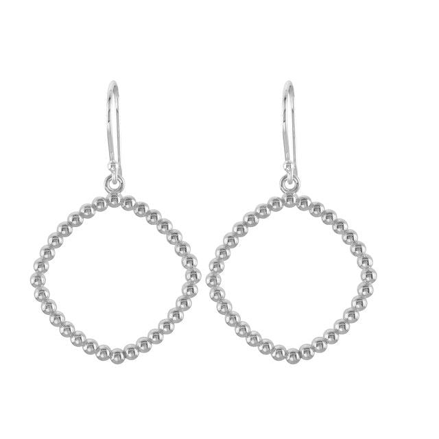 Cushion Silhouette Beaded Dangle Earrings