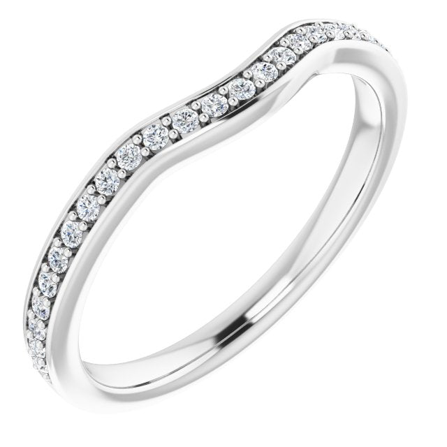 Moissanite Wedding Band (band only)