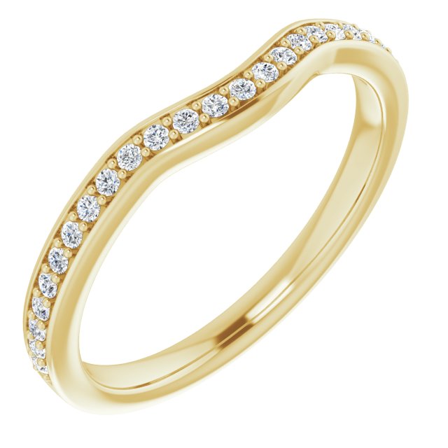 Moissanite Wedding Band (band only)