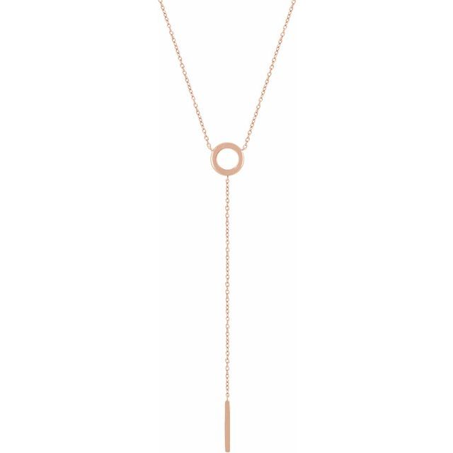 Circle & Bar Y Necklace