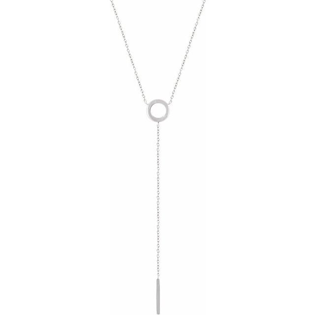 Circle & Bar Y Necklace