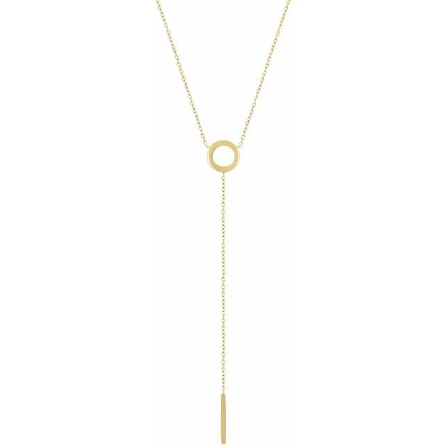Circle & Bar Y Necklace