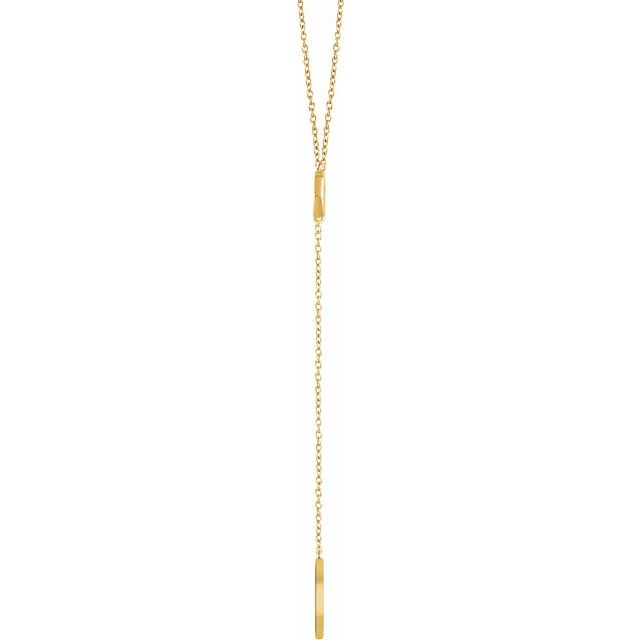 Circle & Bar Y Necklace