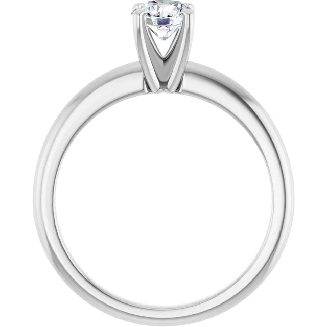 Round 1/2 CT Natural Diamond Classic Solitaire Ring with GIA Grading Report
