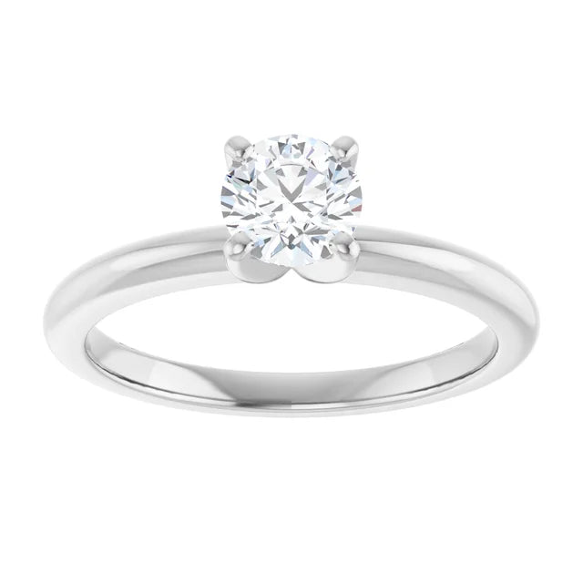 Round 1/2 CT Natural Diamond Classic Solitaire Ring with GIA Grading Report
