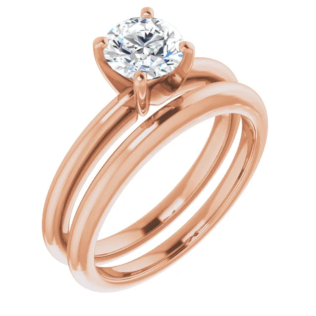 Round 3/4 CT Lab-Grown Diamond Classic Solitaire Ring