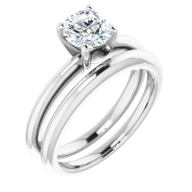 Round 3/4 CT Lab-Grown Diamond Classic Solitaire Ring