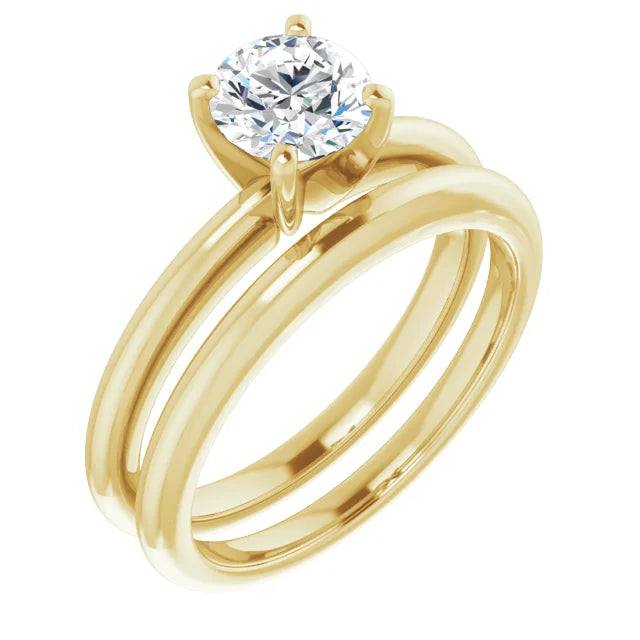 Round 3/4 CT Lab-Grown Diamond Classic Solitaire Ring