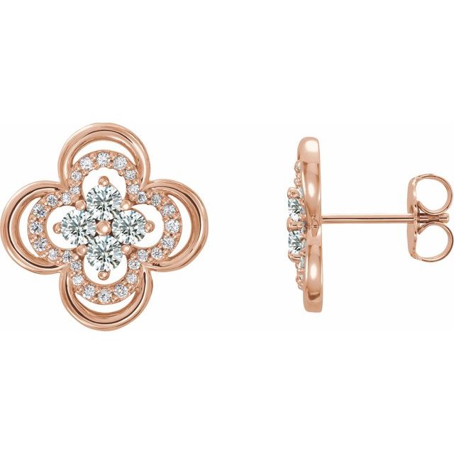 Clover Lab-Grown Diamond Accented Earrings