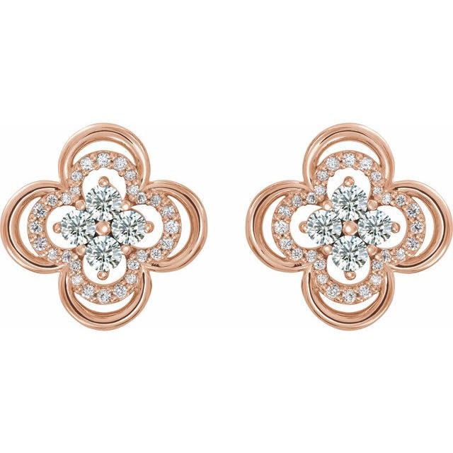 Clover Lab-Grown Diamond Accented Earrings