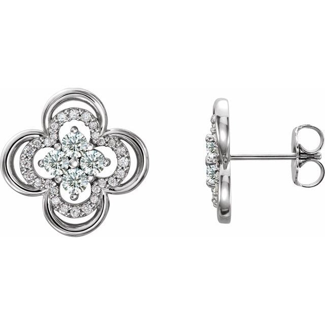 Clover Lab-Grown Diamond Accented Earrings