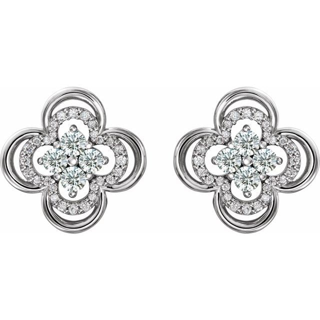 Clover Lab-Grown Diamond Accented Earrings