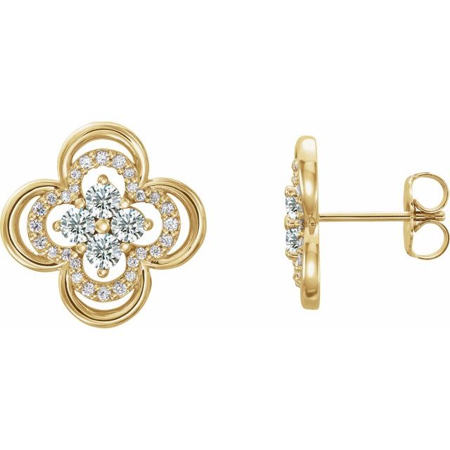 Clover Lab-Grown Diamond Accented Earrings