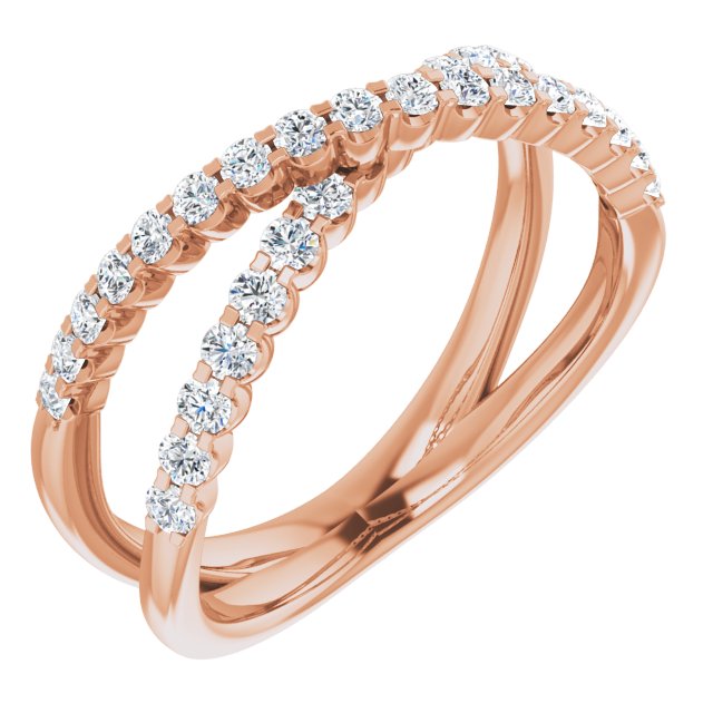 Criss-Cross Lab-Grown Diamond Ring