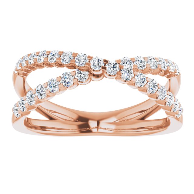 Criss-Cross Lab-Grown Diamond Ring