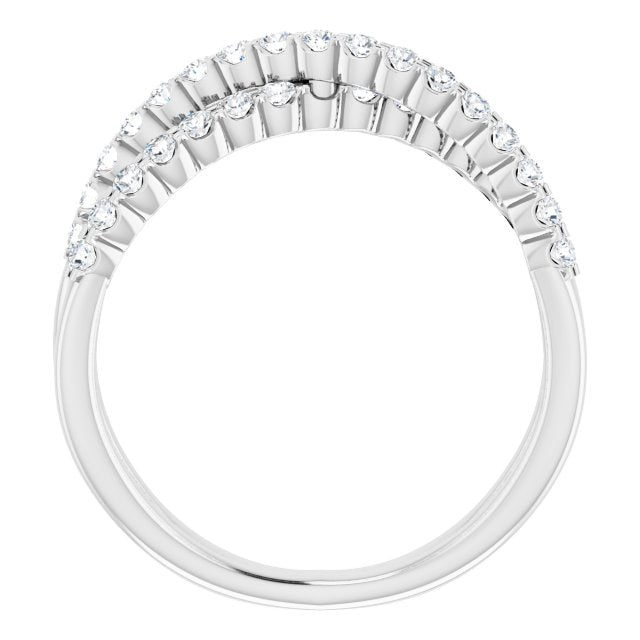 Criss-Cross Lab-Grown Diamond Ring
