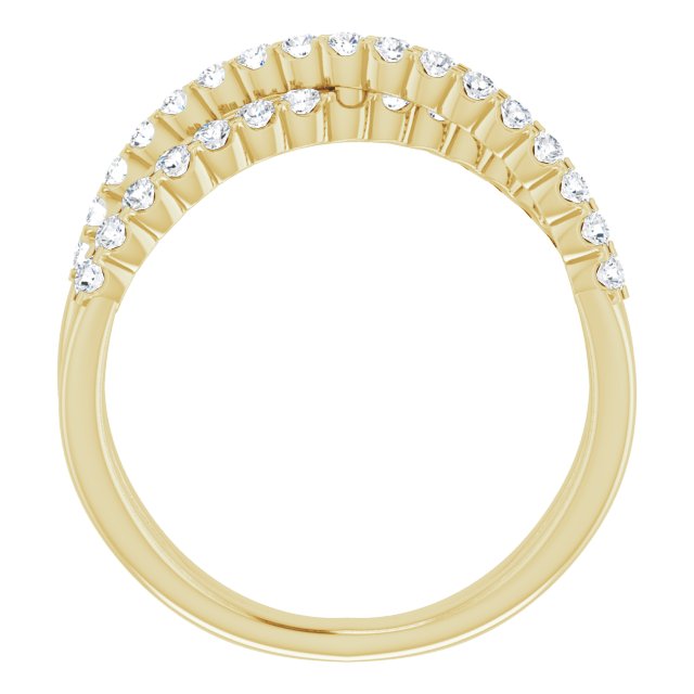 Criss-Cross Lab-Grown Diamond Ring