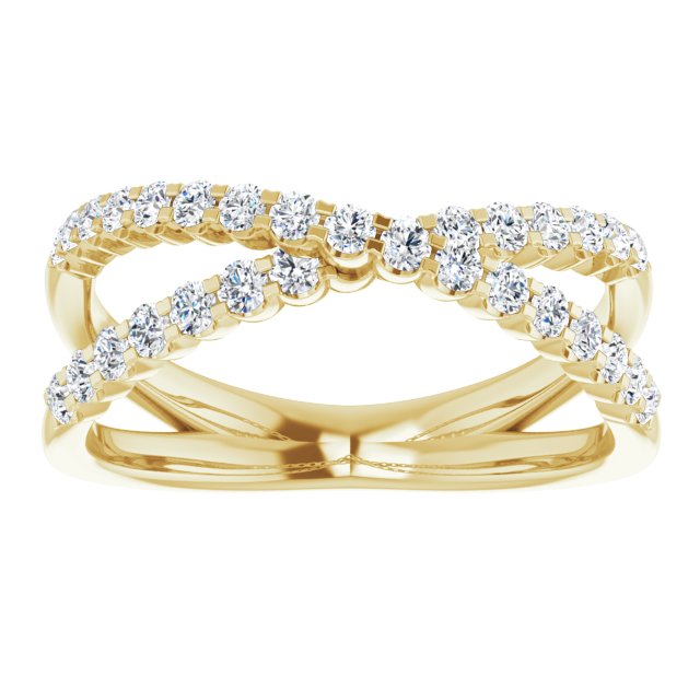 Criss-Cross Lab-Grown Diamond Ring