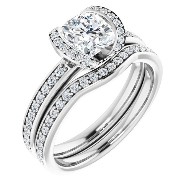 Moissanite Wedding Band (band only)