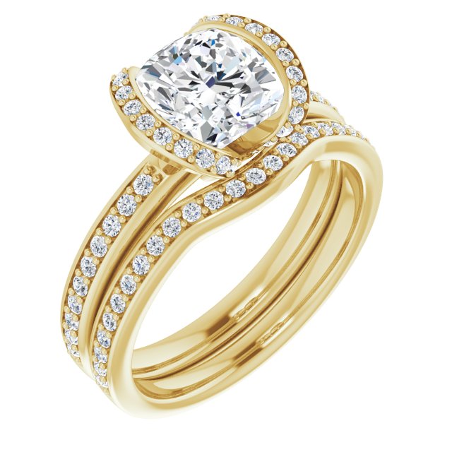 Moissanite Wedding Band (band only)