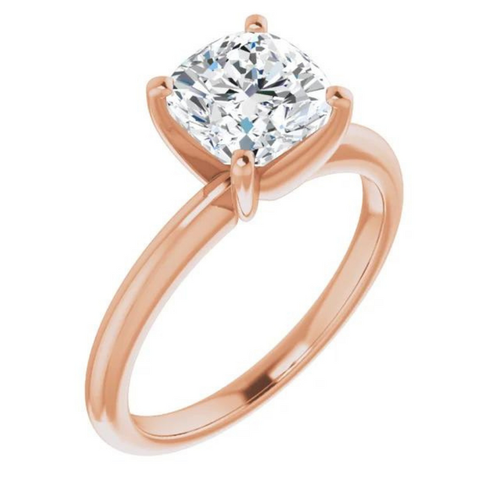 Cushion Classic Solitaire Ring Mounting (mount only)