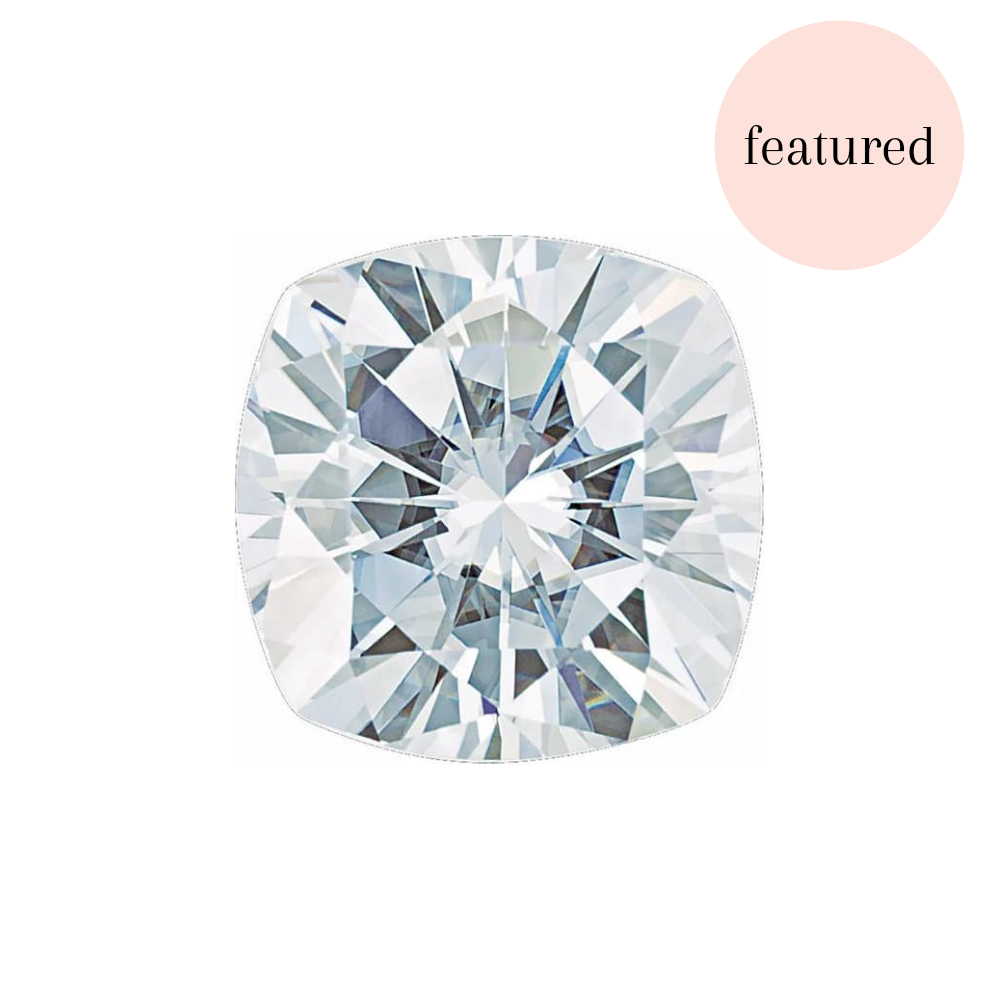 Cushion Cut Moissanite 7 x 7 mm Loose Stone