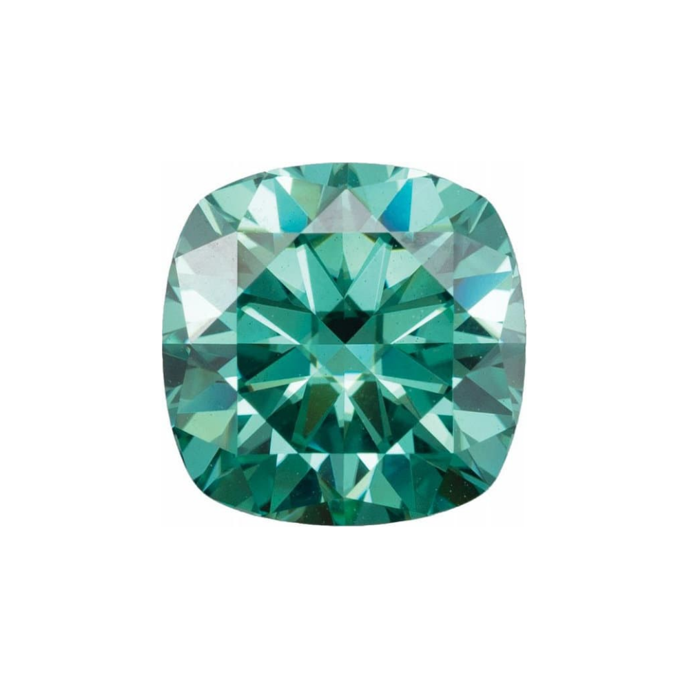 Cushion Moissanite Fancy Green