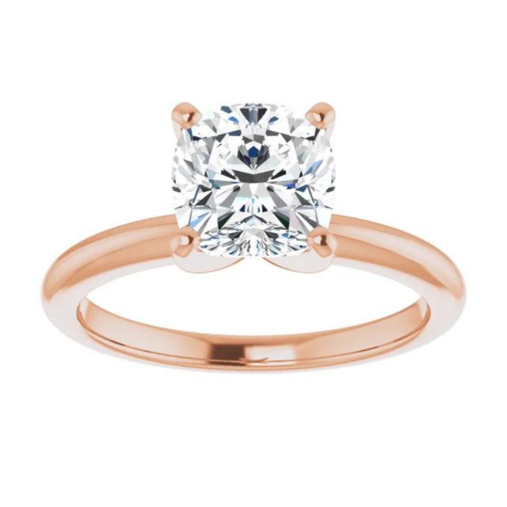 Cushion Moissanite Classic Solitaire Ring