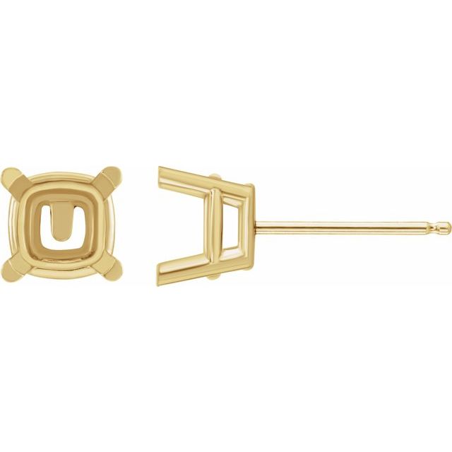 Cushion Basket Earring Mountings (mount only)
