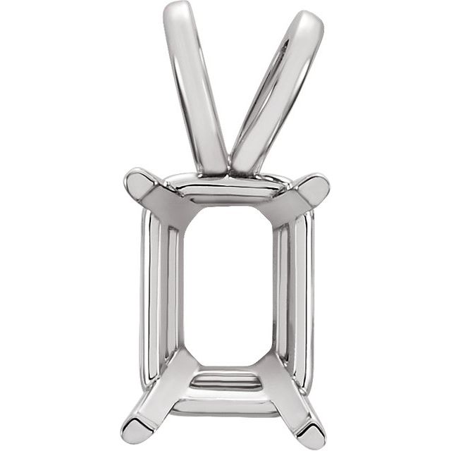 Emerald Cut Pendant Mount (mount only)