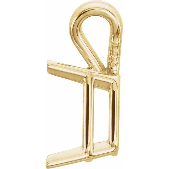 Emerald Cut Pendant Mount (mount only)