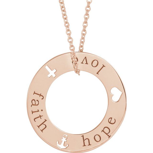 Faith, Hope & Love Loop Necklace