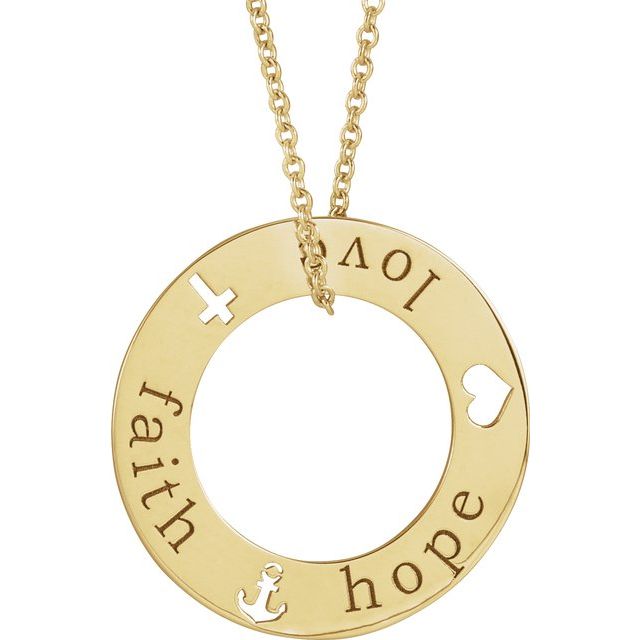 Faith, Hope & Love Loop Necklace