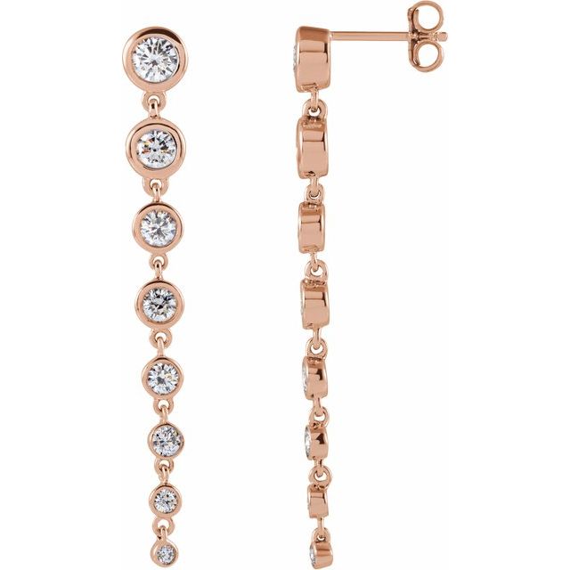 Graduated Lab-Grown Diamond Earrings