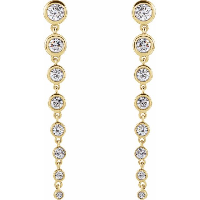 Graduated Lab-Grown Diamond Earrings