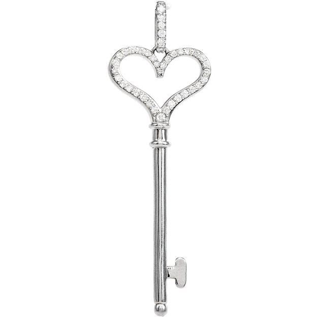 Heart Key Lab-Grown Moissanite Necklace